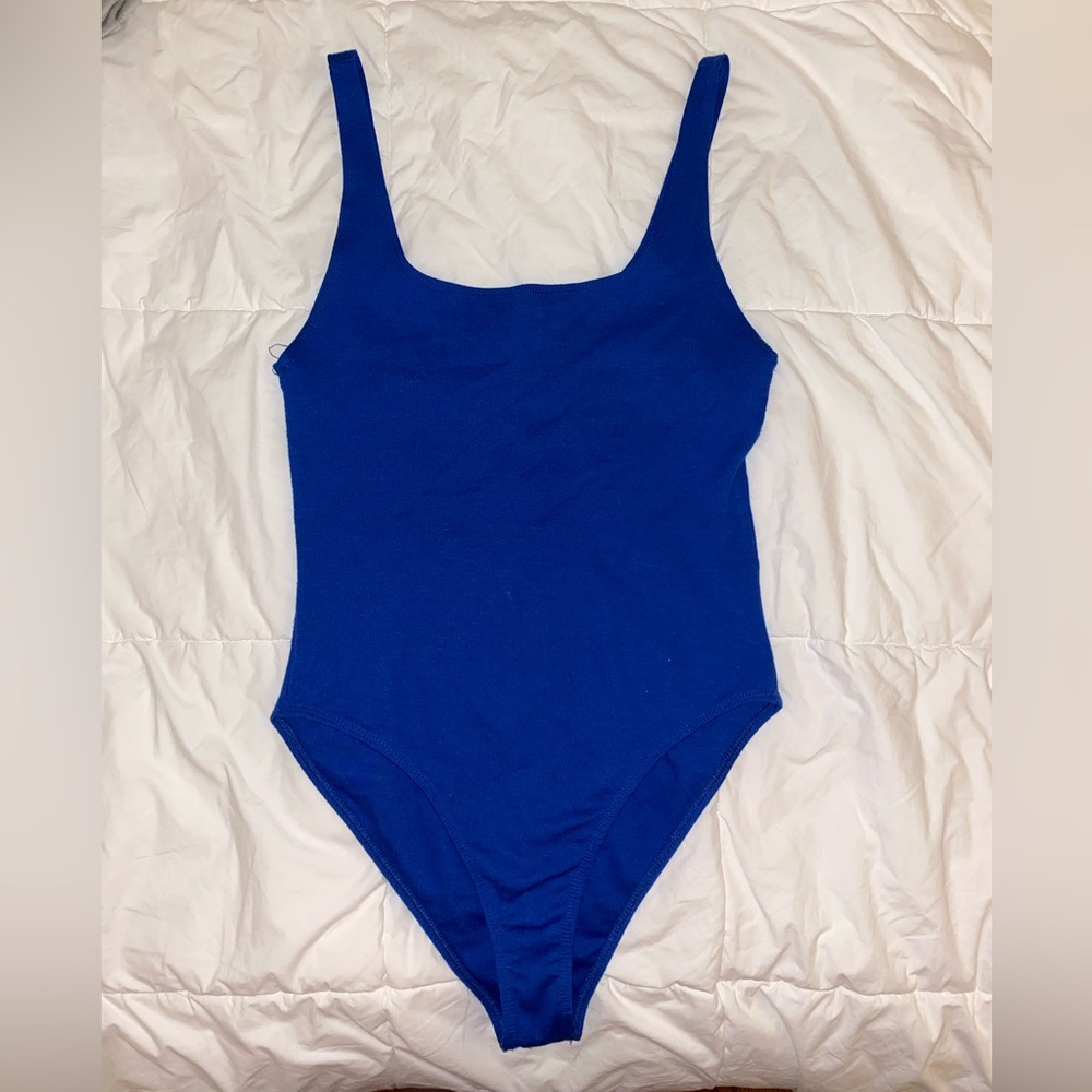 zara royal blue bodysuit